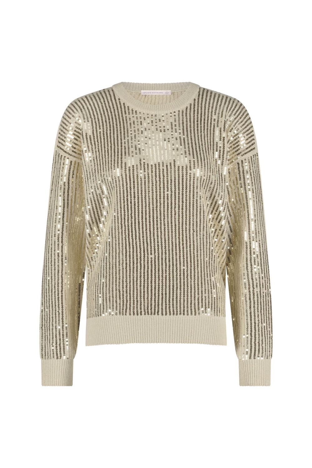 Studio Anneloes Shelby sequins pullover Ecru 11909