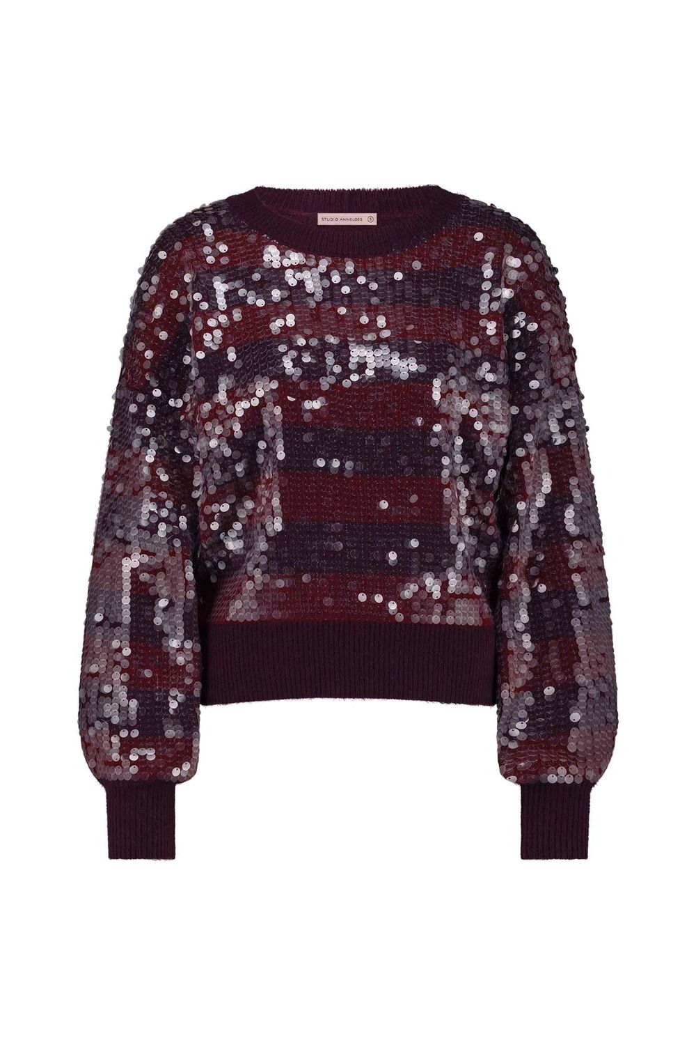 Studio Anneloes Lilly sequins pullover Zwart 12025