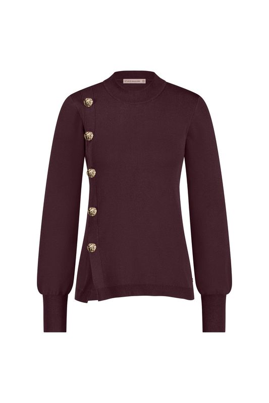 Studio Anneloes Lovis button pullover Zwart 12032