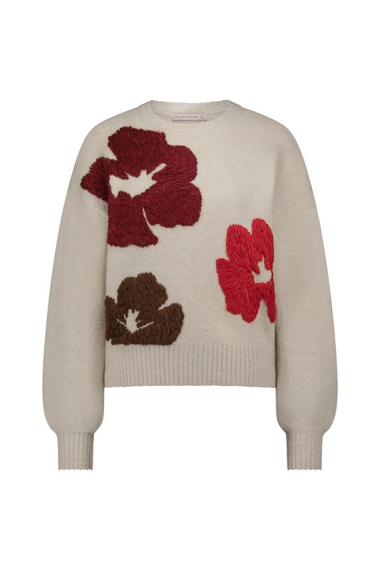 Studio Anneloes Nour flower pullover Ecru 12024