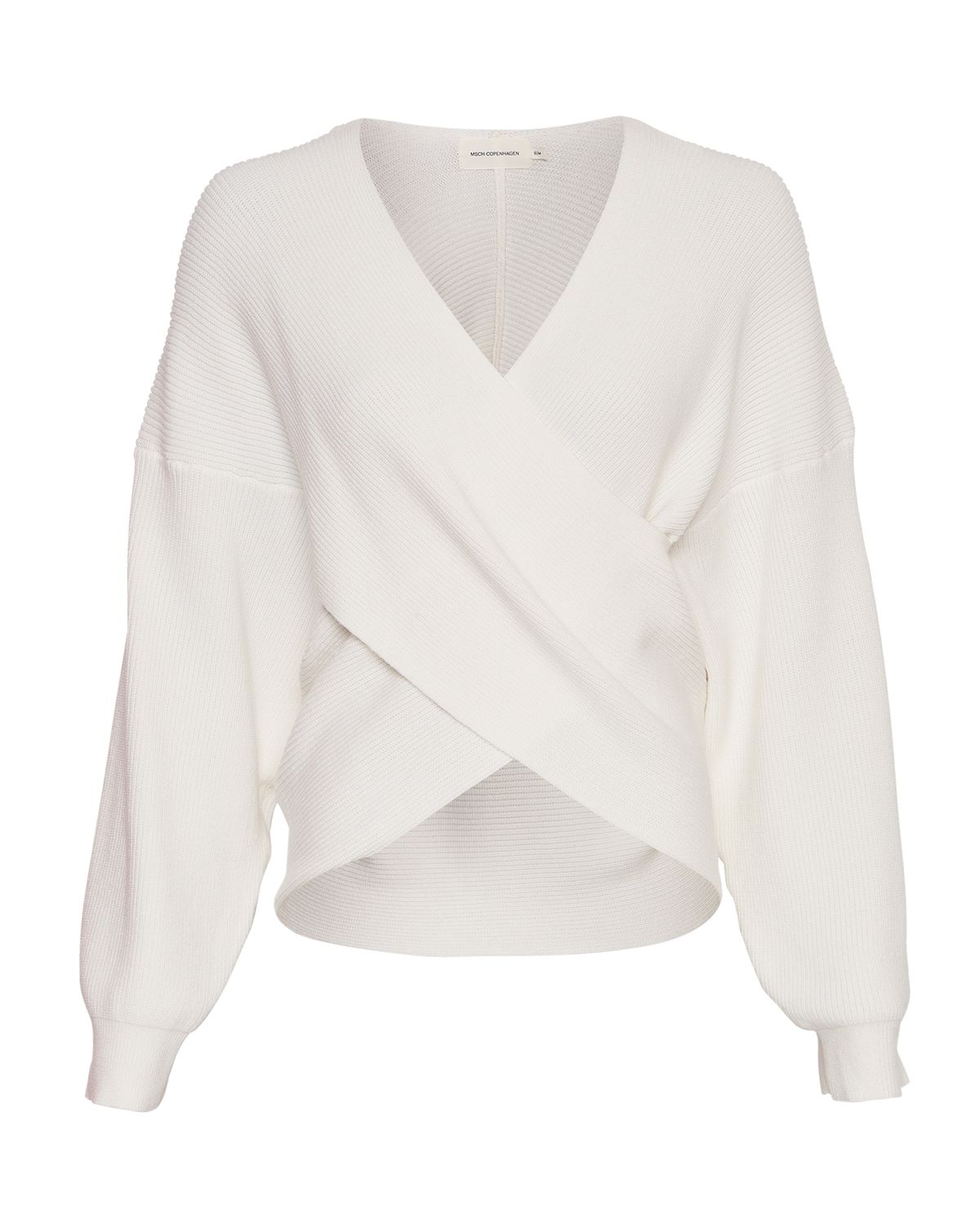 MSCH Copenhagen MSCHZinelle Rachelle Wrap Pullover Ecru 18192