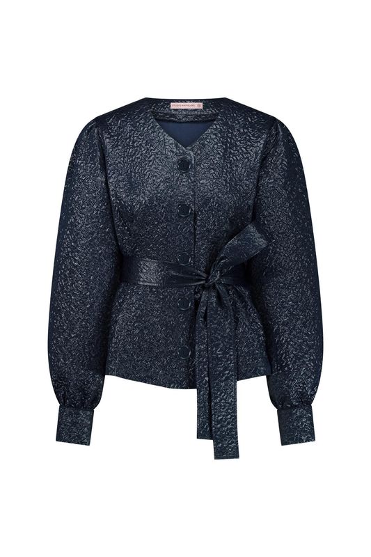 Studio Anneloes Pams shiny jacket Blauw 12239