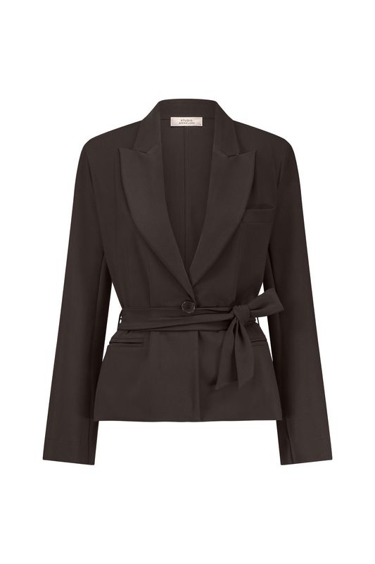 Studio Anneloes Lette bonded blazer Bruin 12129