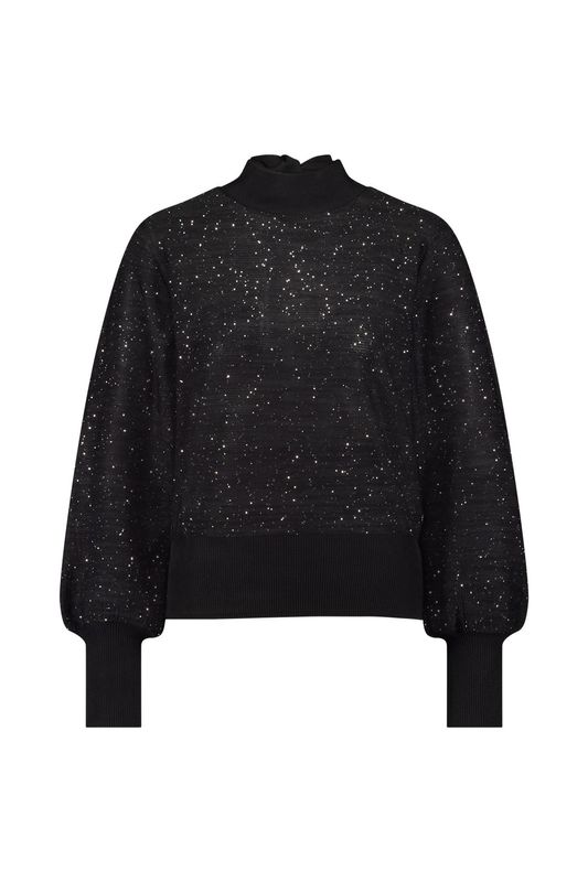 Studio Anneloes Mireille sequins pullover Zwart 12262