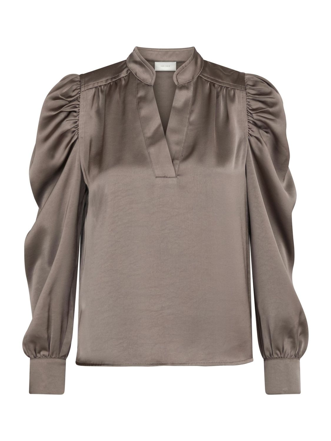 Neo Noir Rosslyn Heavy Sateen Blouse Grijs 163769