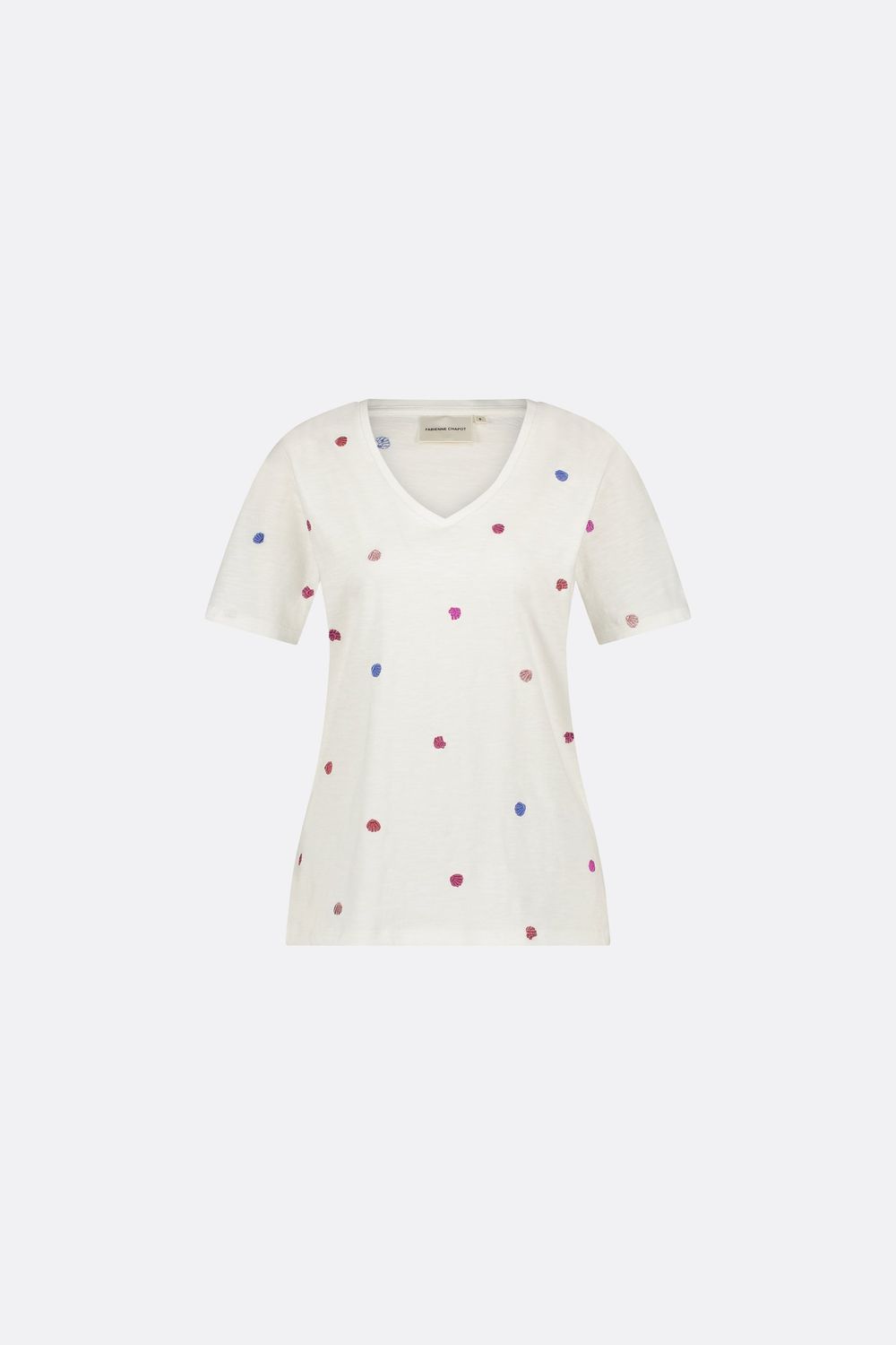 Fabienne Chapot Phil V-Neck T-Shirt Wit CLTTSH02AW24