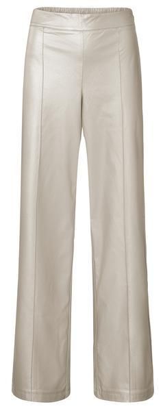 YaYa Faux leather metallic wide leg Goud 01-309108-411