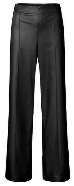 YaYa Faux leather metallic wide leg Zwart 01-309108-411