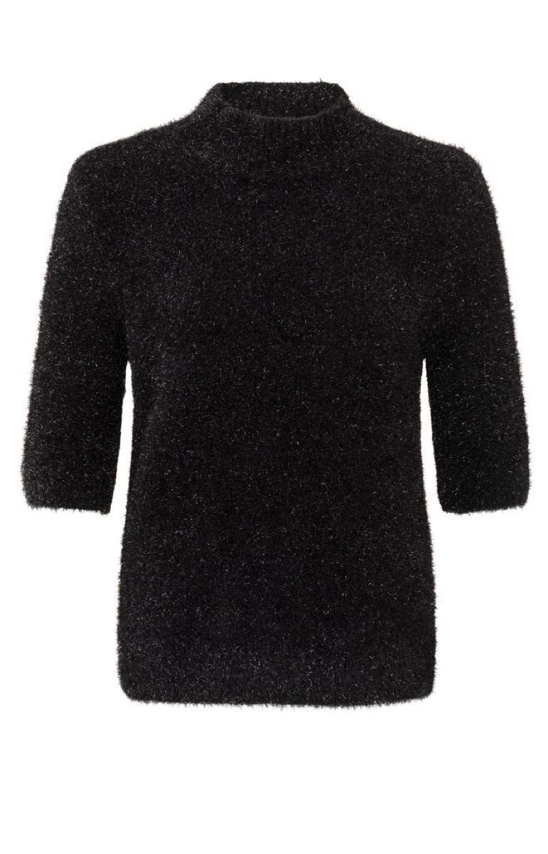 YaYa Glitter furry sweater Zwart 01-000415-411
