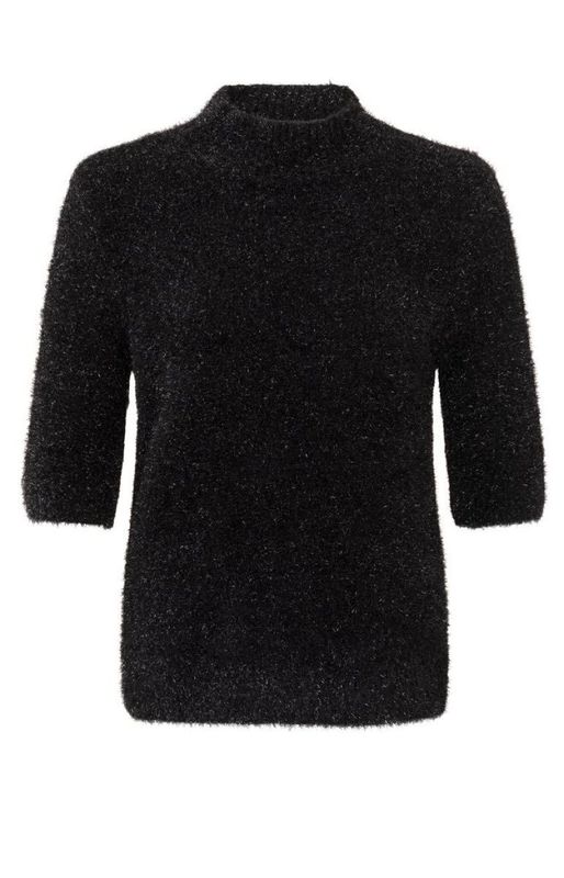YaYa Glitter furry sweater Zwart 01-000415-411