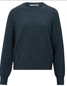 YaYa Rib mixed sweater ls Blauw 01-000410-410