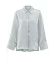 YaYa Satin crinkle wide slv blouse Grijs 01-201120-411
