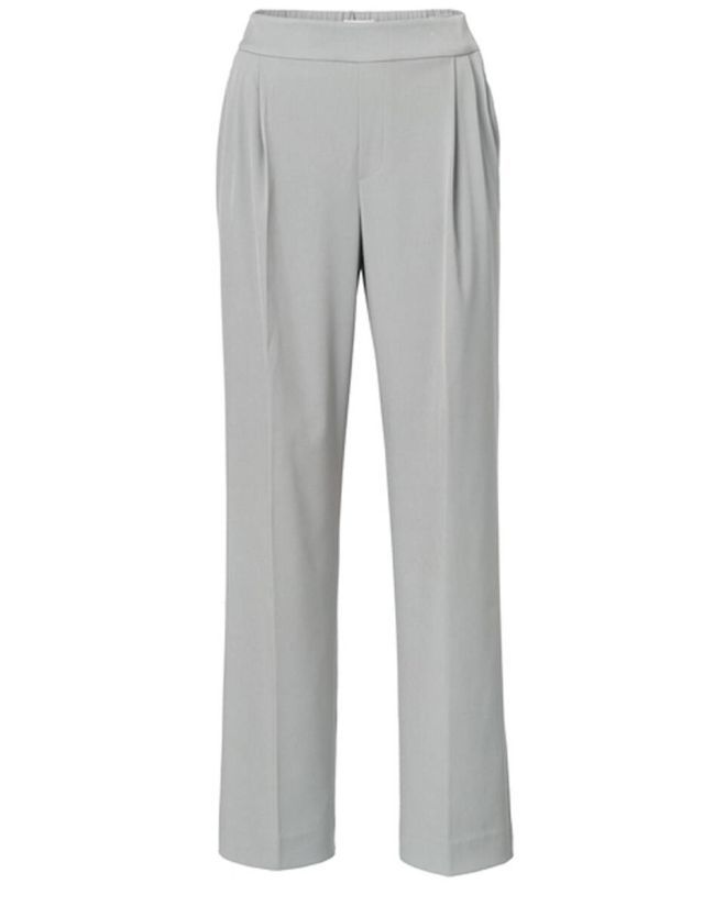 YaYa Woven wide leg trousers with p Grijs 01-301098-411