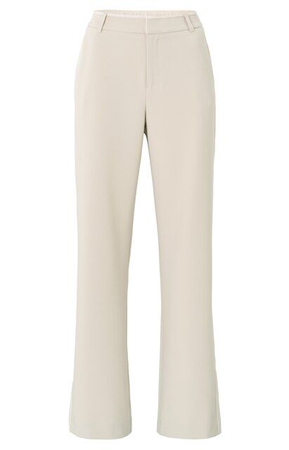 YaYa Woven trousers with wide legs Beige