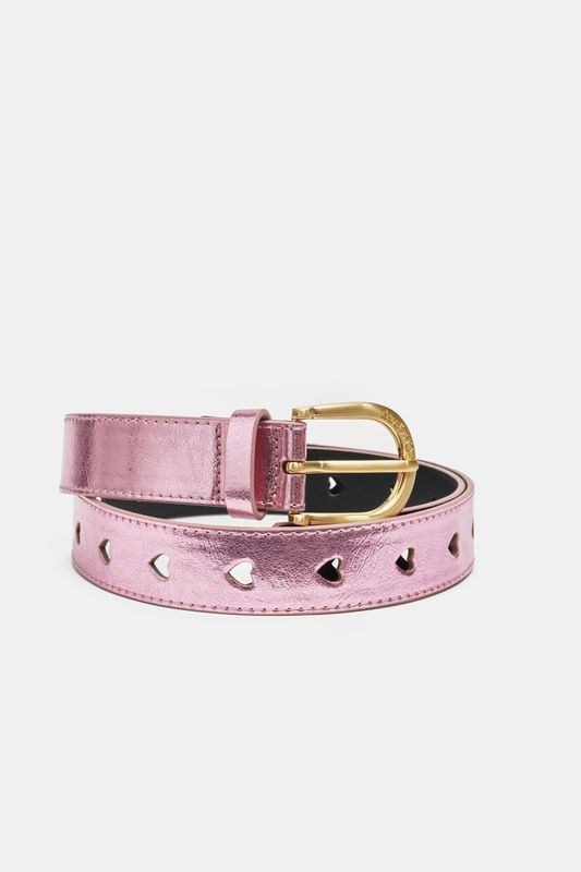 Fabienne Chapot Cut It Out Heart Belt Roze