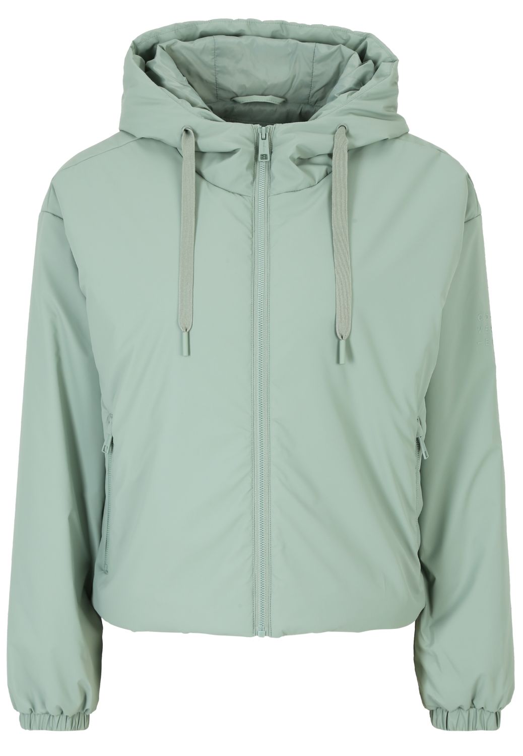 Covered ladies PU jacket - knitted L612FC P Groen