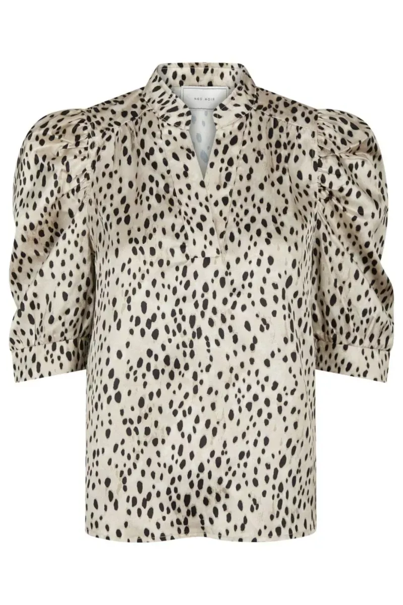 Neo Noir Roella Desert Dot Blouse Grijs 163451