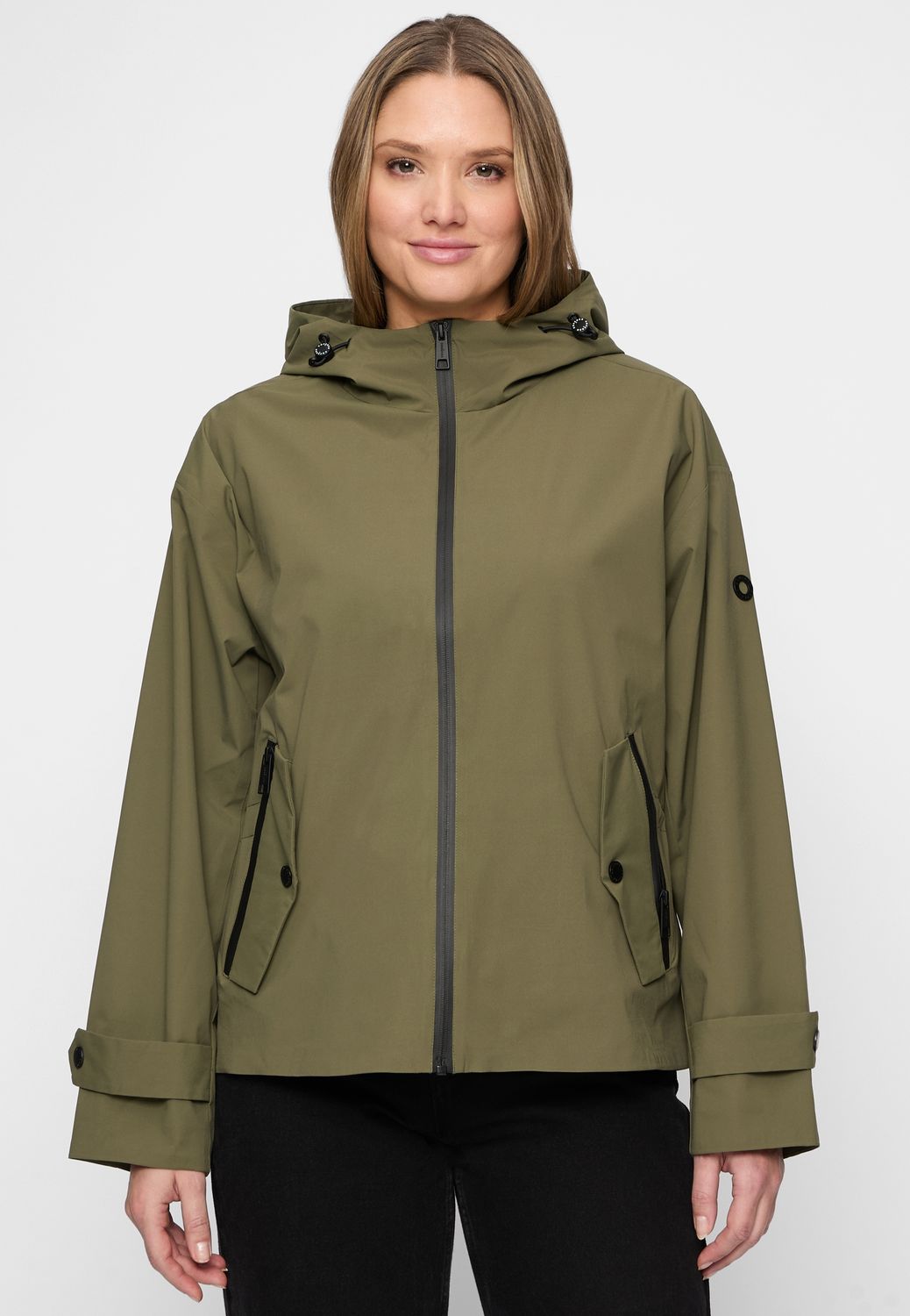 Covered GRS ladies jacket - woven L611CO Fa Groen