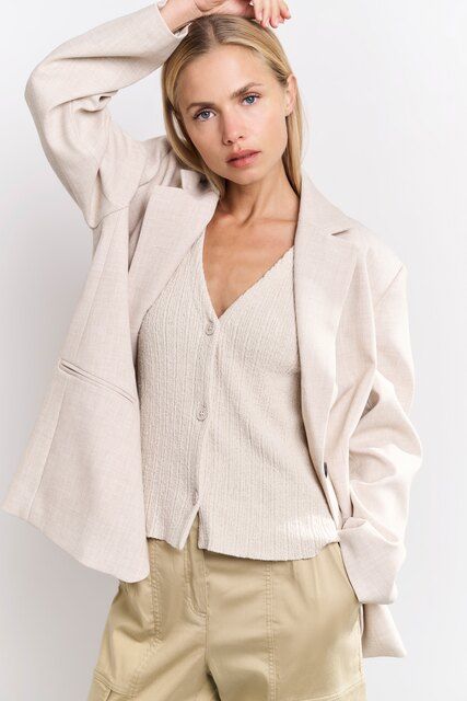YaYa Knitted ribbed gilet Multi