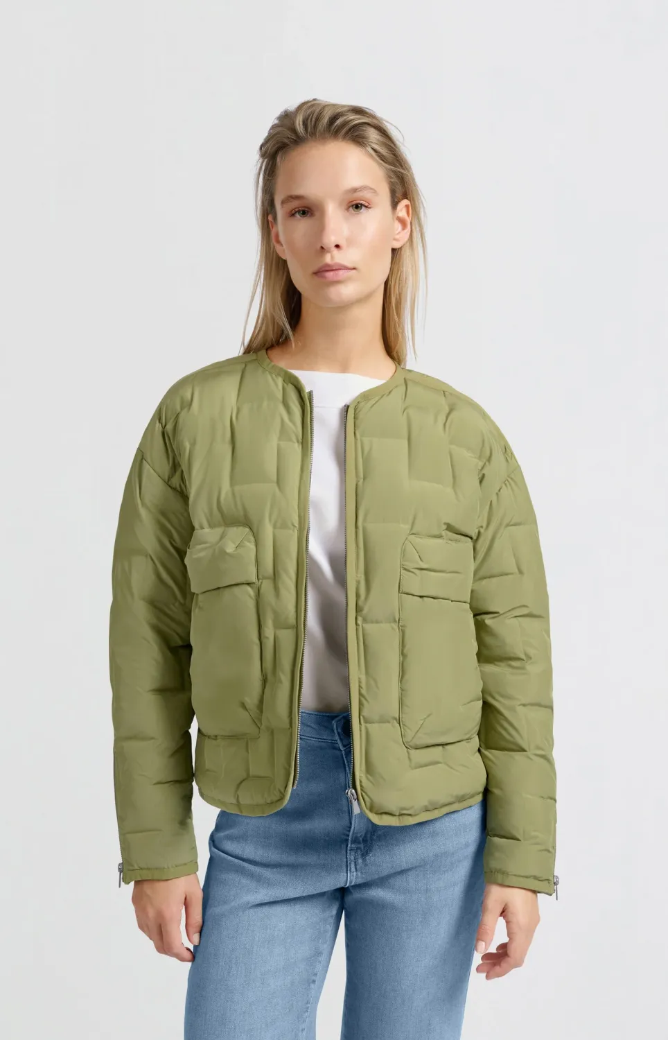 YaYa Short quilted jacket Groen