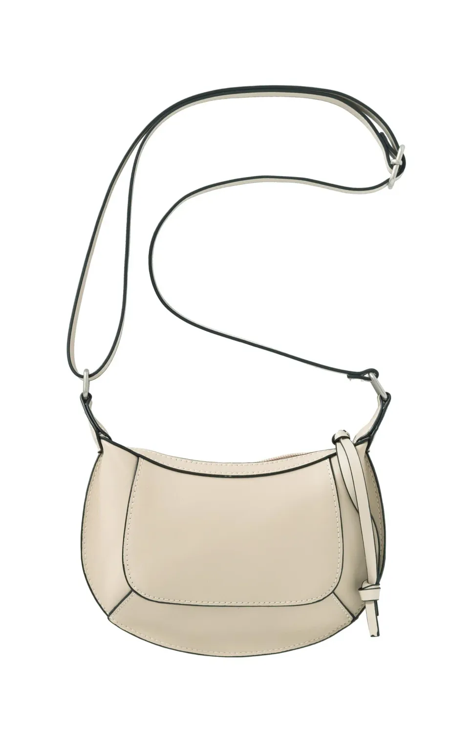 YaYa Small leather crossbody bag Grijs