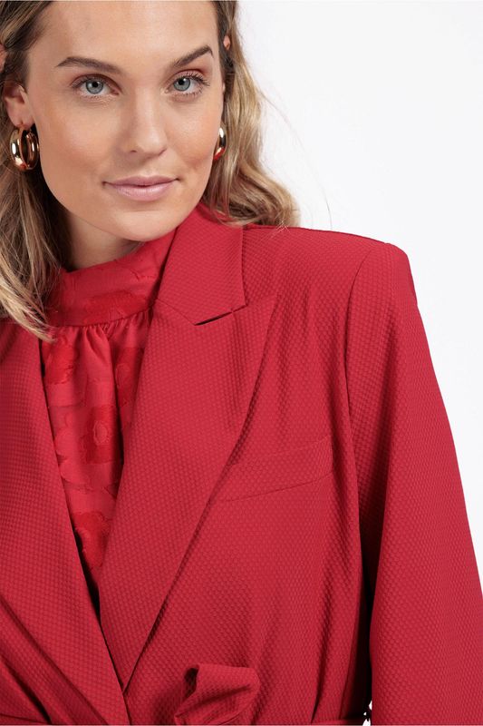 Studio Anneloes Lette honeycomb blazer Rood