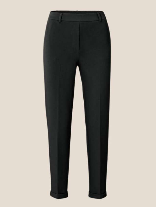 YaYa Black scuba trousers Zwart