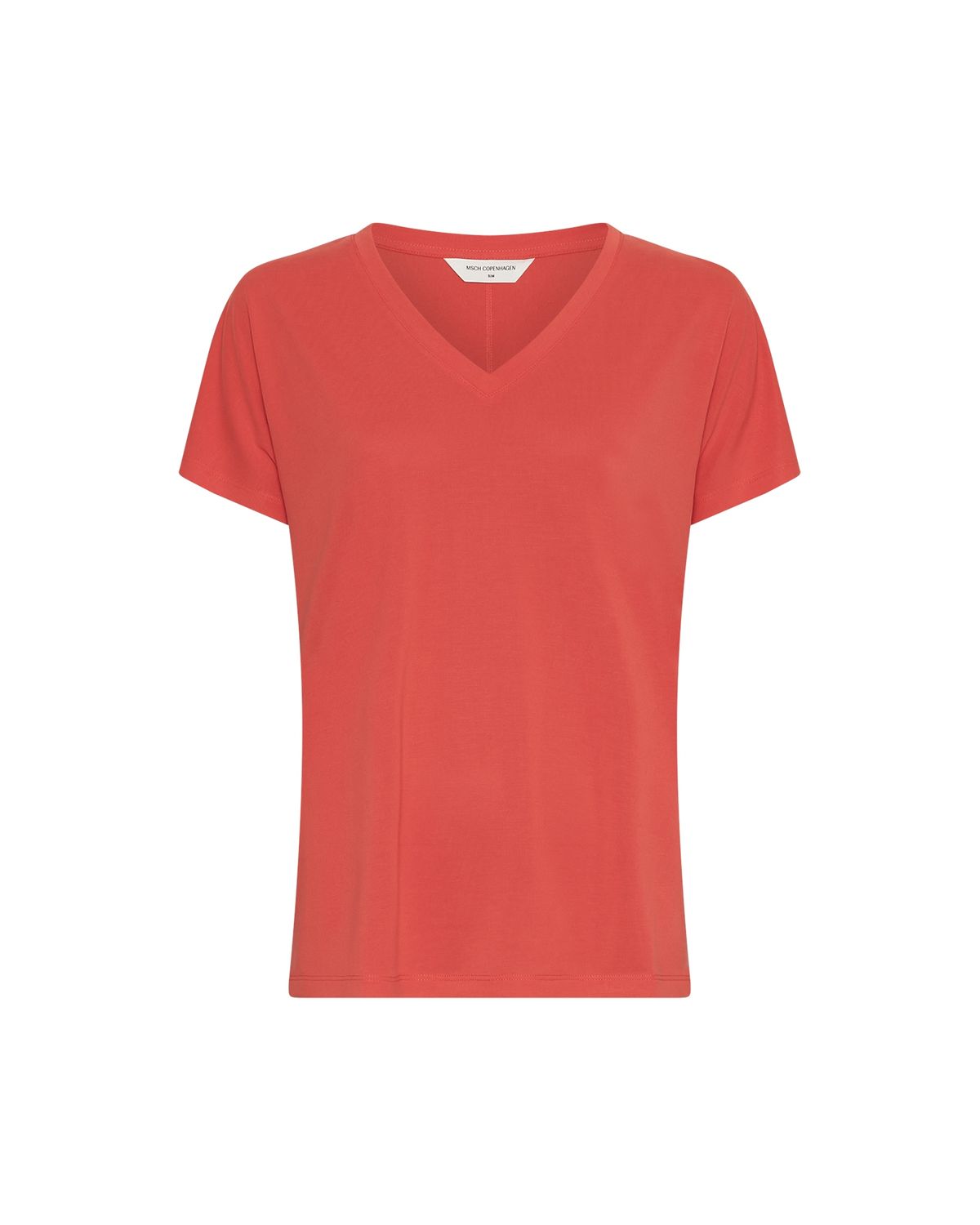 MSCH Copenhagen MSCHFenya Modal V Neck Tee Rood