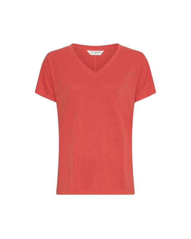 MSCH Copenhagen MSCHFenya Modal V Neck Tee Rood