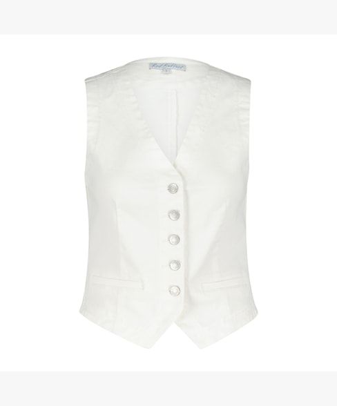 Red Button Waistcoat off white Ecru SRB4551