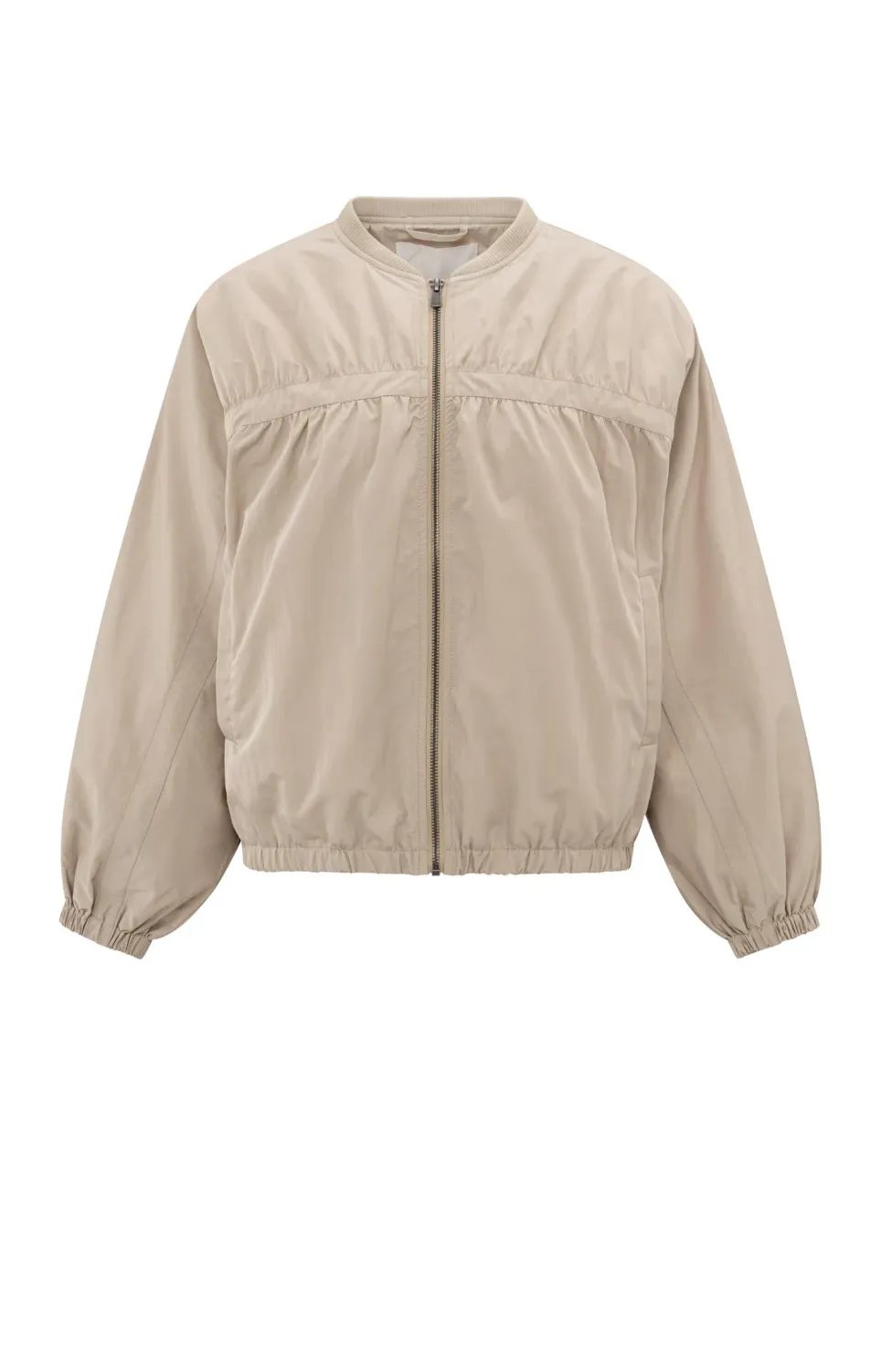 YaYa Cropped bomber jacket Beige