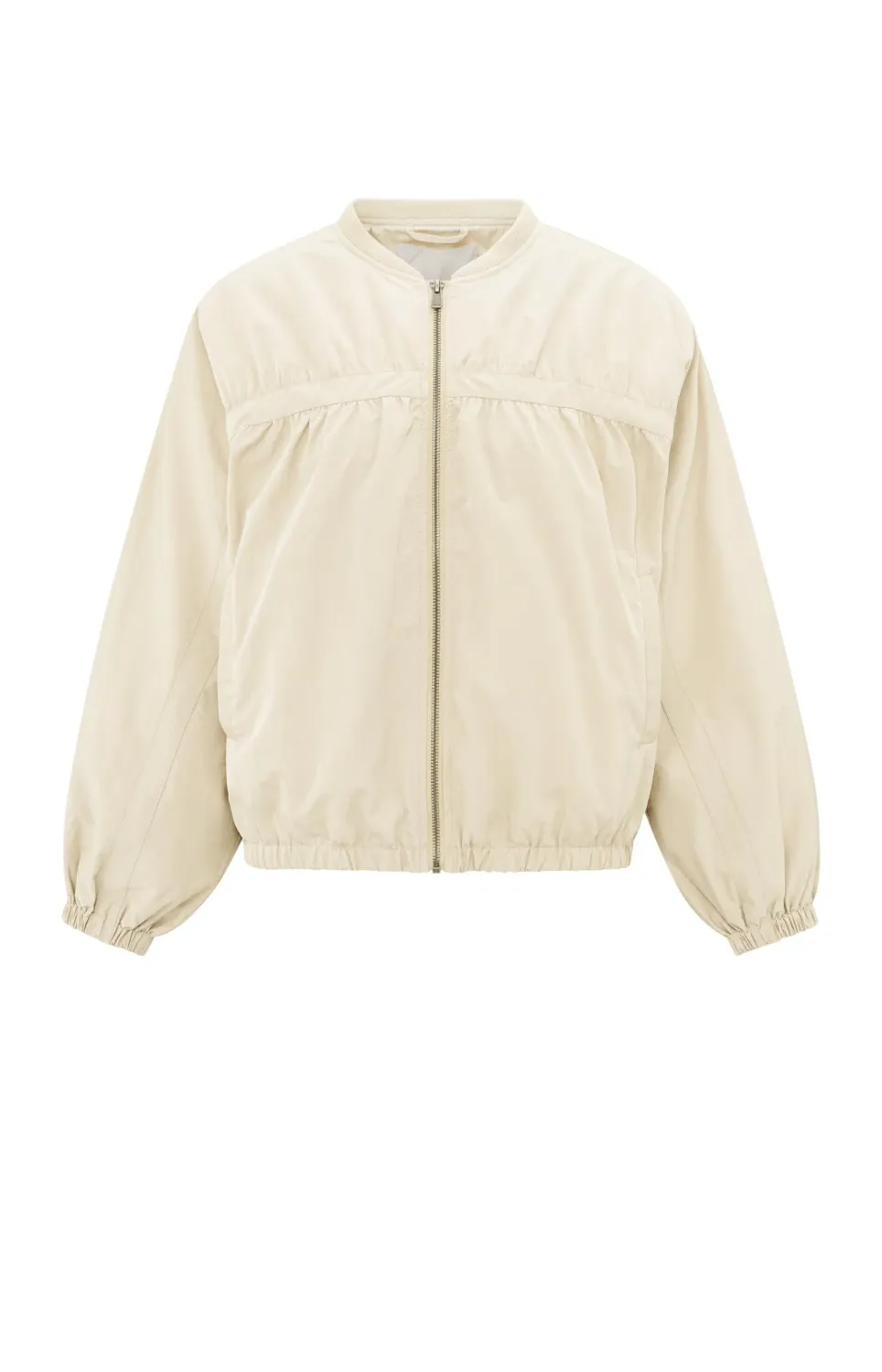 YaYa Cropped bomber jacket Ecru
