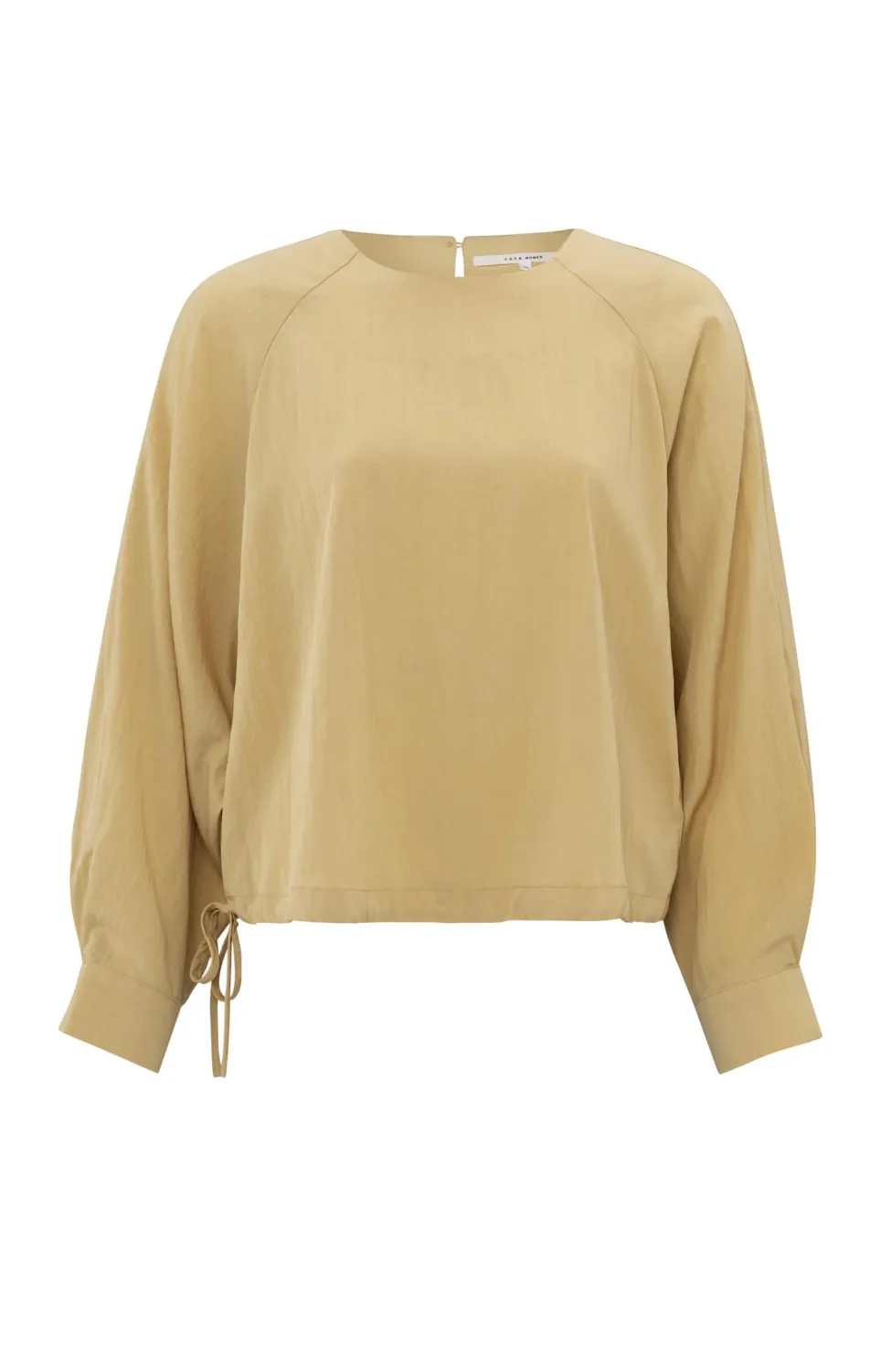 YaYa Long-sleeve top with drawcord Geel