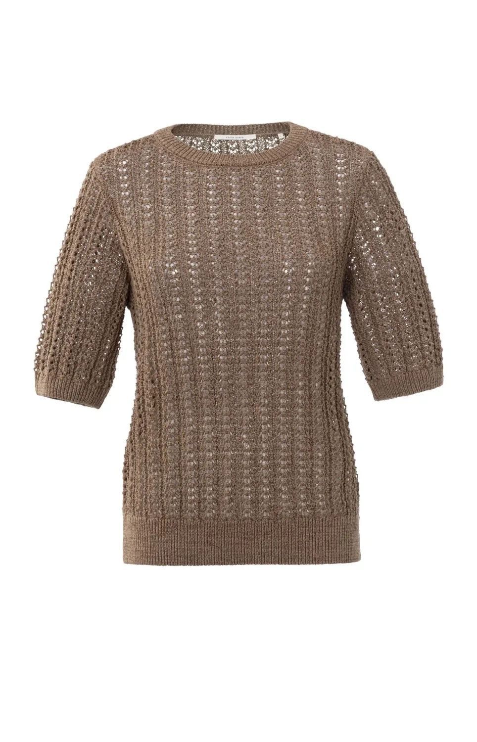YaYa Open-knit sweater Bruin