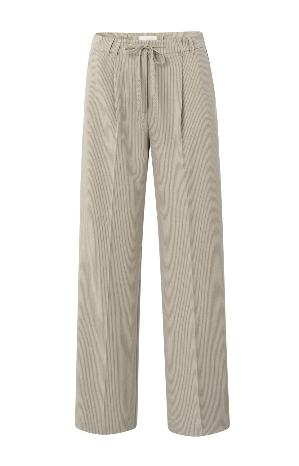 YaYa Pinstripe wide leg trousers Beige
