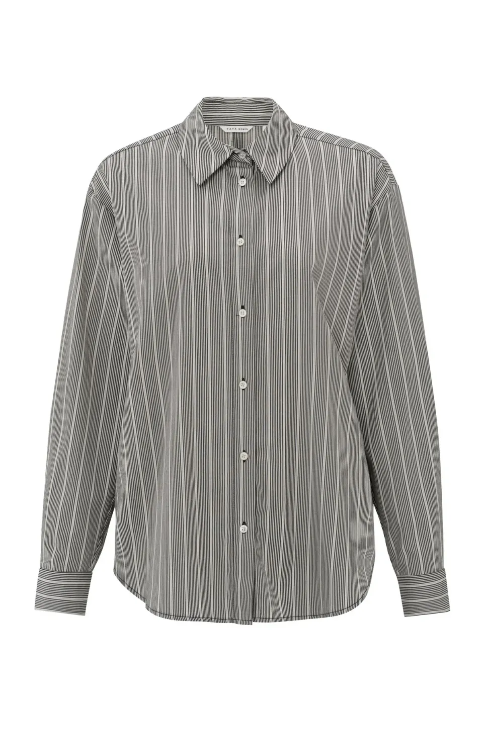 YaYa Striped shirt with bows Grijs