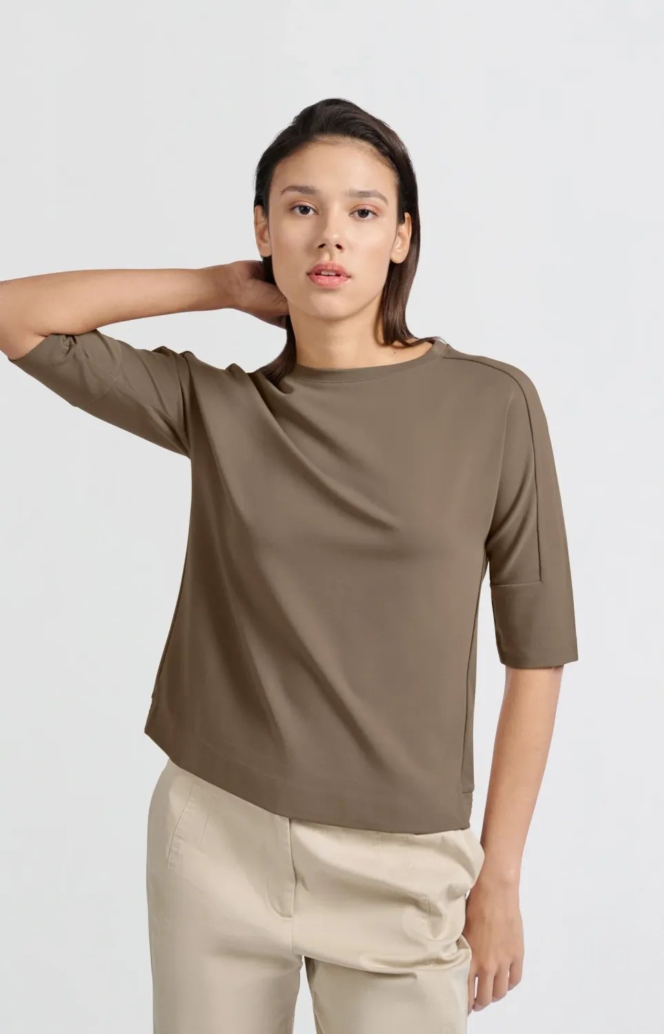 YaYa T-shirt with sleeve insert Bruin