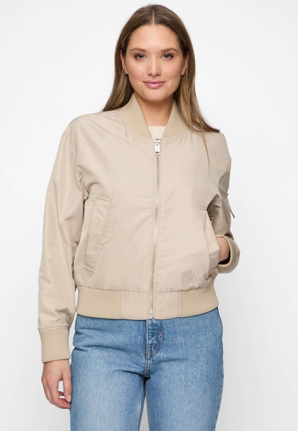 Covered ladies jacket - woven L609FC Bonnie Grijs