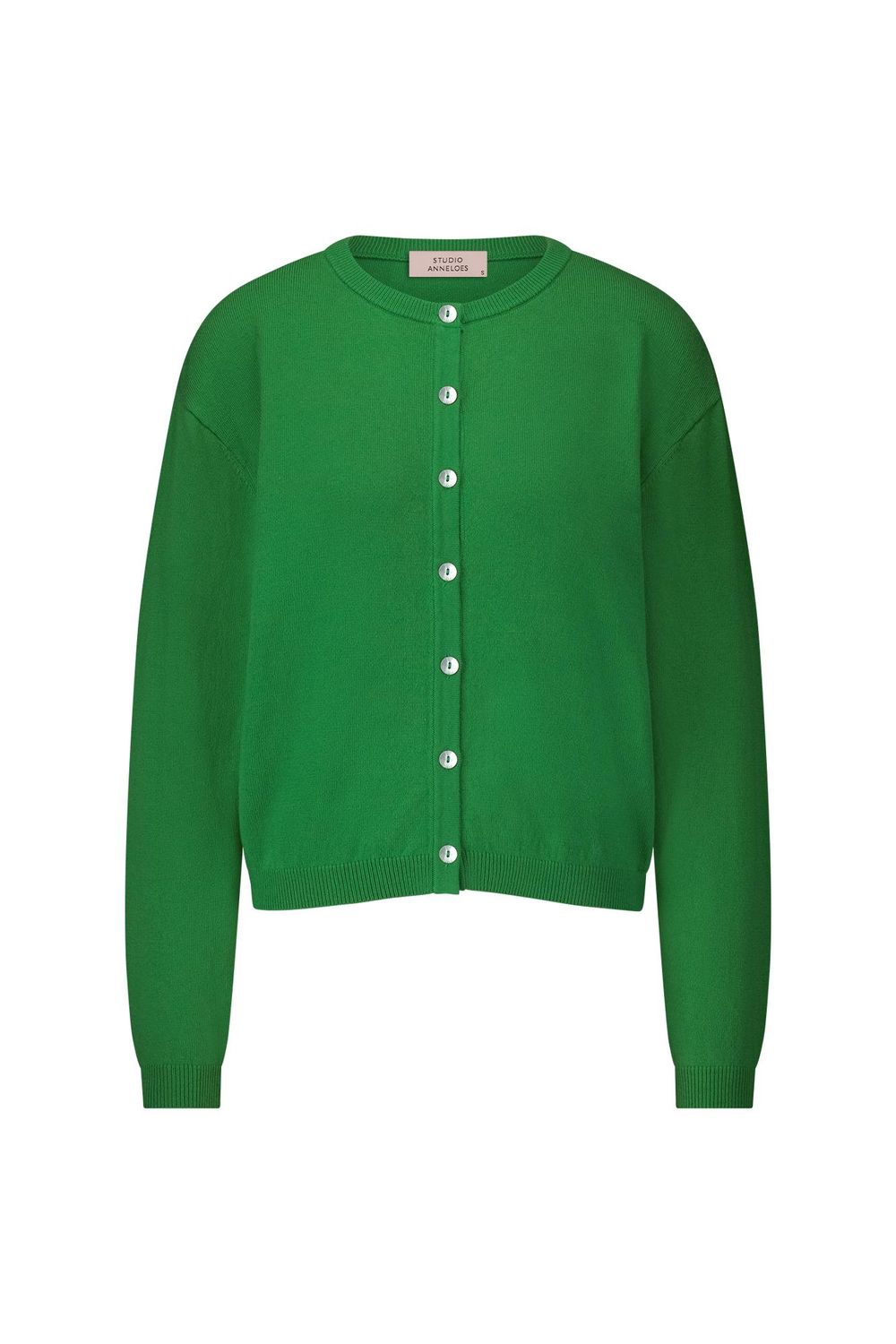 Studio Anneloes Bibi cashmere cardigan clover green