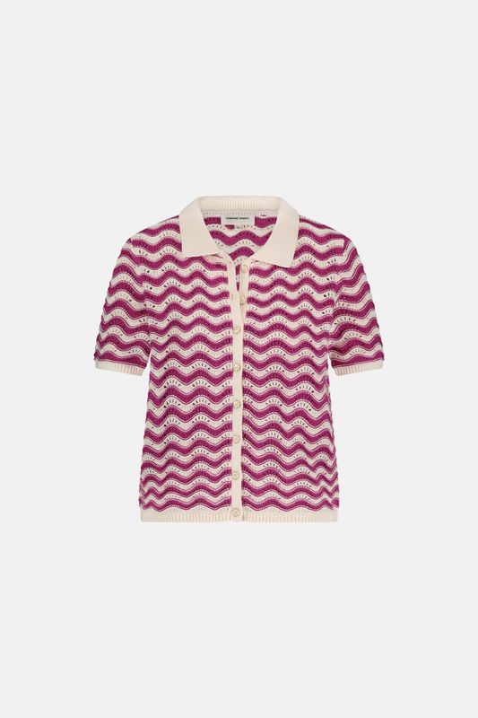 Fabienne Chapot Caro Crochet Cardigan Roze