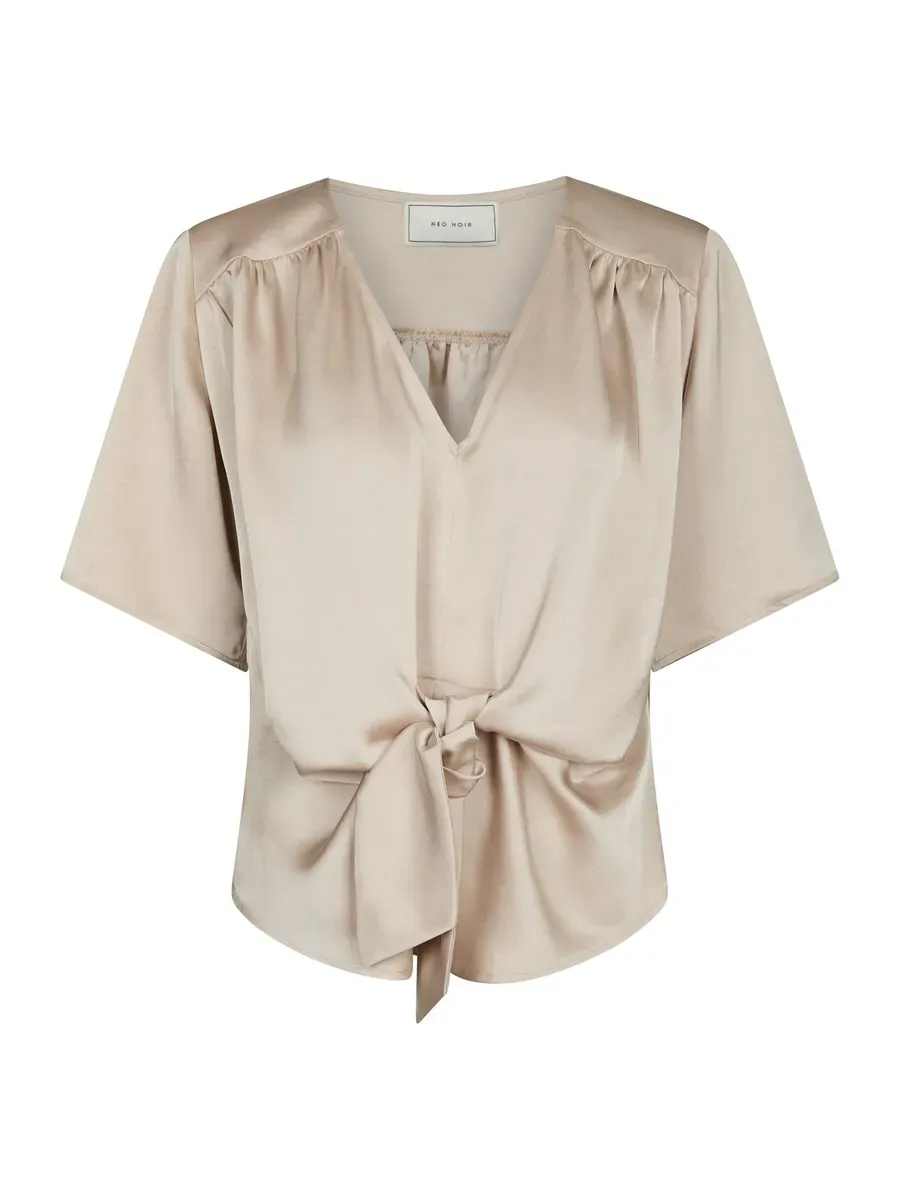 Neo Noir Casadia Heavy Sateen Blouse Beige