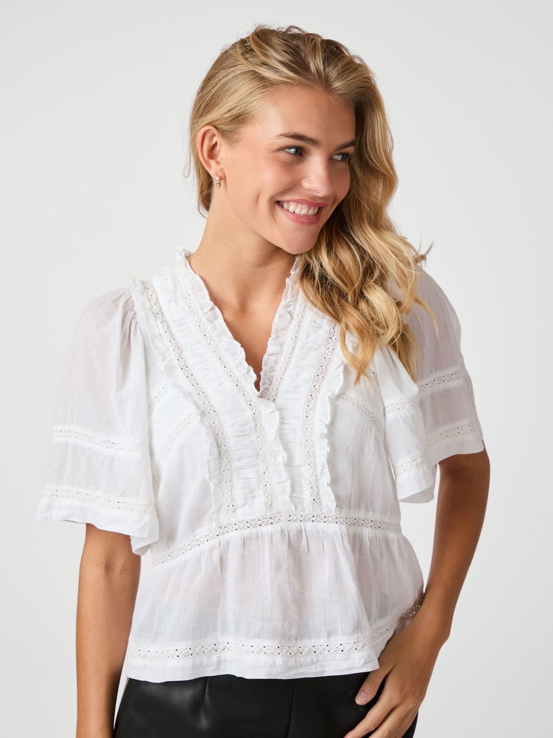 Neo Noir Evienne S Voile Top Wit
