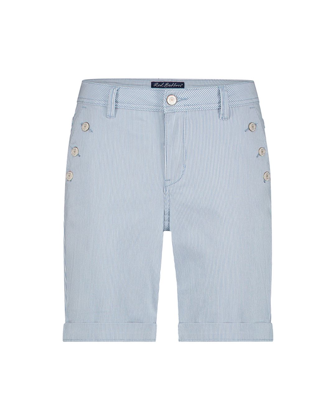 Red Button Bibette short denim stripe Jeans