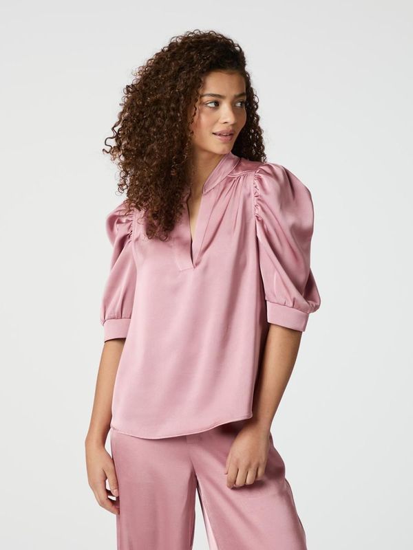 Neo Noir Roella Heavy Sateen blouse Roze