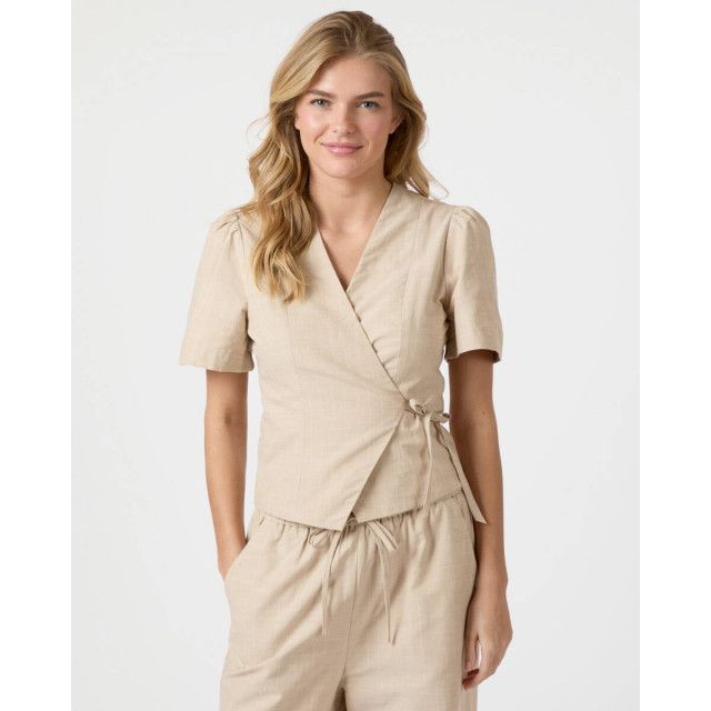 Neo Noir Simoni Stripe Blouse Beige