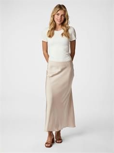 Neo Noir Vicky heavy sateen Skirt Beige