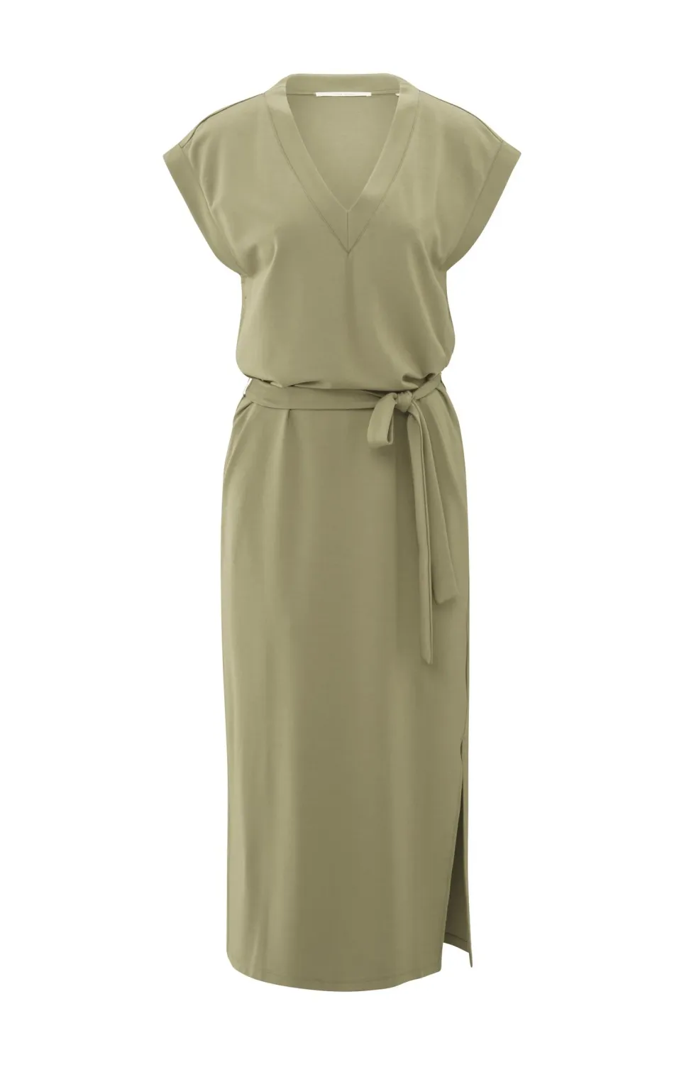 YaYa Dress with tie belt Groen