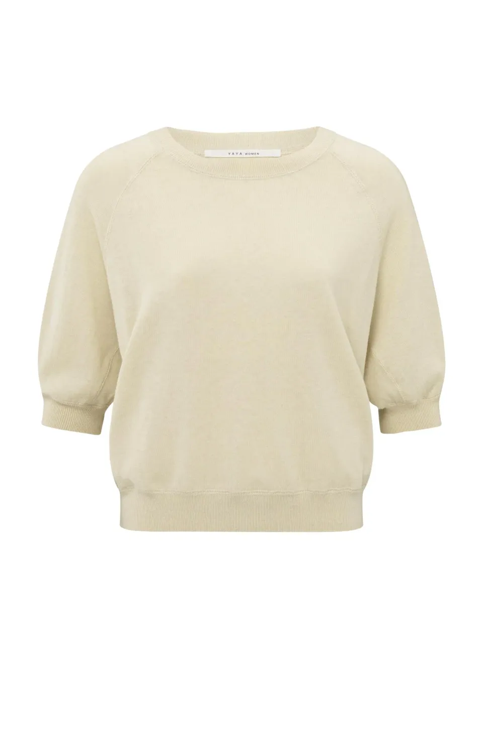 YaYa Fine knit sweater Beige