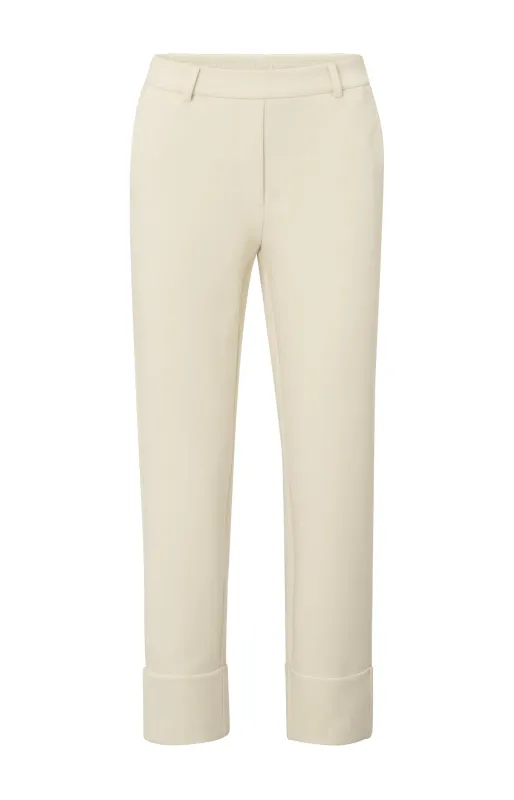 YaYa Jersey tailored trousers Beige