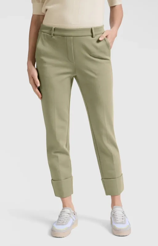 YaYa Jersey tailored trousers Groen